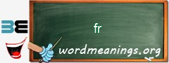 WordMeaning blackboard for fr